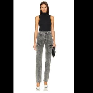 GRLFRND/Revolve Harper high rise slim cargo in Jones size 28!